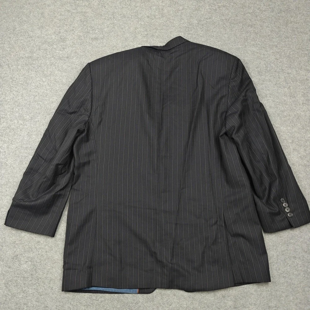 Michael Kors Suit Jacket Mens 44R Gray Pinstripe Wool Two Button Made In Canada